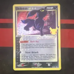 Umbreon 17/17 Anniversary Series 5 Holo Rare Pokemon TCG Card - English 70 HP - Image 1