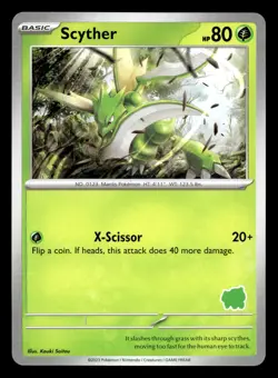 Scyther My First Battle Pokemon Bulbasaur Deck Stamp NM - Image 1
