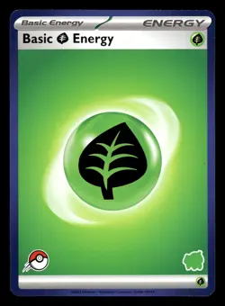 Basic Grass Energy (Blue Border) My First Battle Bulbasaur Deck Stamp Pokemon NM - Image 1