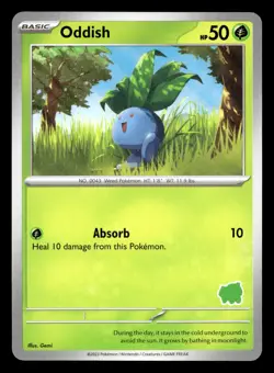 Oddish My First Battle Pokemon Bulbasaur Deck Stamp NM - Image 1