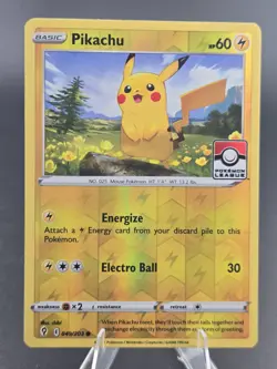 Pikachu Pokemon Card Pokemon League Evolving Skies 49/203 Reverse Holo NM - Image 1