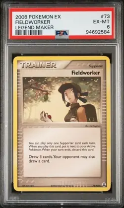 FIELDWORKER #73 2006 POKEMON EX LEGEND MAKER PSA 6 - Image 1