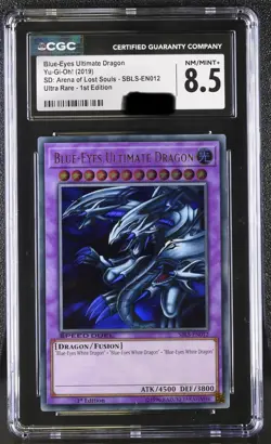 Yu-Gi-Oh Blue-Eyes Ultimate Dragon SBLS-EN012 1st Ed Arena of Lost Souls CGC 8.5 - Image 1