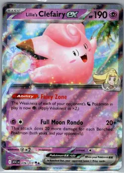 Lillie's Clefairy ex 076/217 ME: Ascended Heroes - Pokemon Card - NM - Image 1