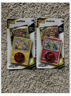 4x Sealed TEAM UP Blister Packs (Pikachu SM162 + Mimikyu SM163) Pokemon Cards - Image 1
