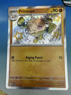 Primeape 170/091 Shiny Secret Rare Paldean Fates Pokemon Card - Image 1