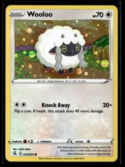 Wooloo - (Cosmos Holo) 222/264 Holo Miscellaneous Cards & Products NM - Image 1