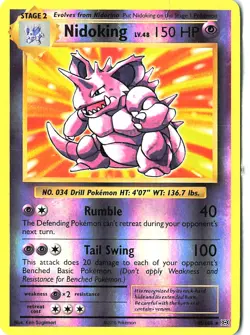 XY Evolutions 45/108 Nidoking Holo Rare Trading Card TCG 2016 English - Image 1