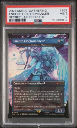2024 MTG SECRET LAIR DROP FOIL #808 ENCORE ELECTROMANCER PSA 9 - Image 1
