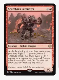 Scuzzback Scrounger | MTG ECL | Red Goblin Warrior Treasure EDH Rare | NEW NM - Image 1