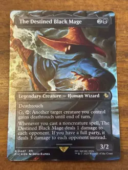 The Destined Black Mage - Final Fantasy - MTG - FOIL - 0447 - Image 1