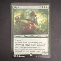 Vigor - Magic the Gathering Battlebond The List 215/254 Rare Green Creature 6/6 - Image 1