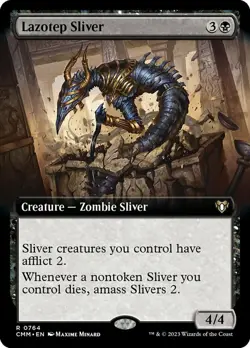 Light Play x 1 Lazotep Sliver - Foil - Extended Art Commander Masters Variants - Image 1