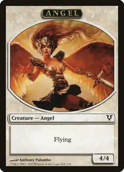 MTG ANGEL 4/4 FLYING TOKEN - AVACYN RESTORED TOKENS - Image 1
