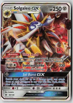 Solgaleo GX 89/149 Holo Ultra Rare SM Base Set Pokemon NM - Image 1
