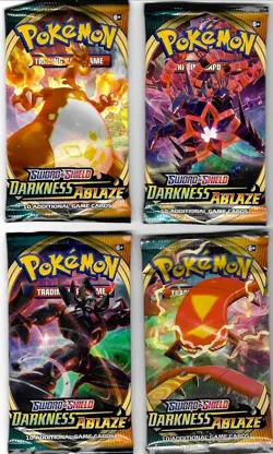 10Packs Pokemon Sword & Shield 3 Darkness Ablaze Booster Packs-Pokemon TCG SwSh3 - Image 1