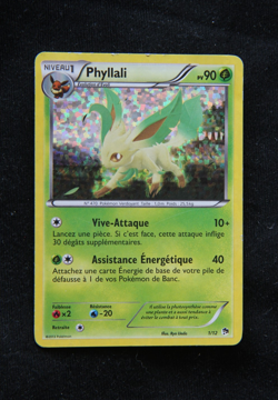 Pokemon "Phyllali / Leafeon" 1/12 *Holo* McDonald's 2013 - French - Played/Poor - Image 1