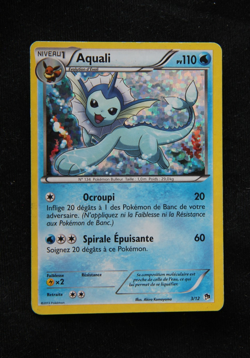 Pokemon "Aquali / Vaporeon" 3/12 *Holo* McDonald's 2013 - French - Good - Image 1