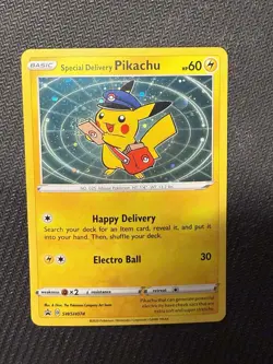 Special Delivery Pikachu SWSH074 Holo Promo English Pokemon NM - Image 1