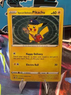Special Delivery Pikachu SWSH074 Holo Promo English Pokemon NM - Image 2