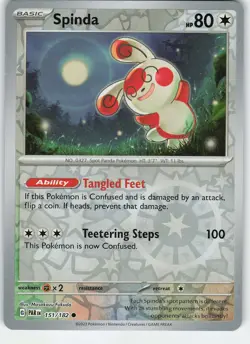 Spinda 151/182 Common Reverse Holo SV04: Paradox Rift NM Pokemon - Image 1