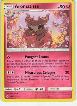 Aromatisse 142/214 Rare SM - Unbroken Bonds LP Pokemon - Image 1