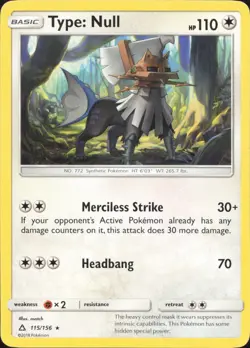 Type: Null 115/156 Rare Ultra Prism Pokemon Near Mint - Image 1