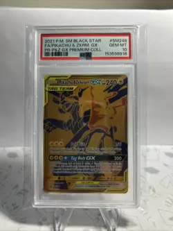 2021 POKEMON SM BLACK STAR PROMO #SM248 FULL ART/PIKACHU & ZEKROM GX PSA 10 - Image 1