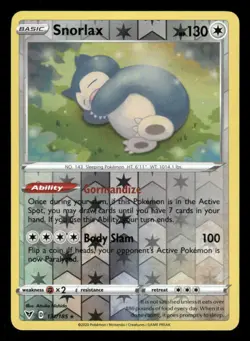 Snorlax 131/185 Holo Rare Vivid Voltage Pokemon Reverse Holo NM/M - Image 1