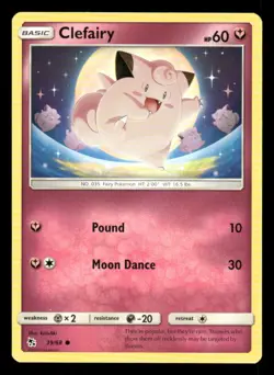 Clefairy 39/68 C Hidden Fates LP Pokemon - Image 1