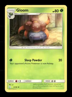 Gloom 3/236 Cosmic Eclipse NM/M Pokemon - Image 1