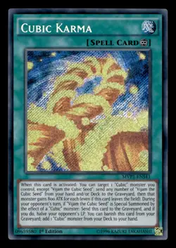 Cubic Karma MVP1-ENS41 The Dark Side of Dimensions Yu-Gi-Oh NM - Image 1