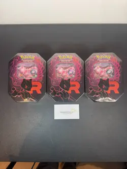 Pokemon TCG: Destined Rivals | Team Rocket Tin | Set of 3 | New & Sealed - Image 1