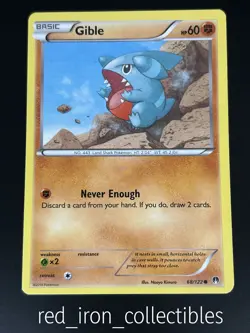 Gible 68/122 Common BREAKPoint XY Pokemon Card 2016 - Image 1