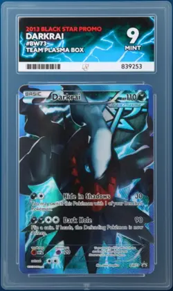 2013 POKEMON BLACK & WHITE PROMO TEAM PLASMA BOX #BW73 FULL ART DARKRAI ACE 9 - Image 1