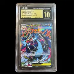 Pokemon TCG CGC Pristine 10 Mega Charizard X ex 023 Black Star Promo - Image 1