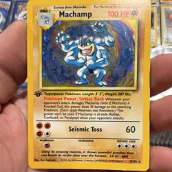 WotC Machamp 8/102 Base Set 1st Edition Holo Rare 100 HP English 1999 - Image 1