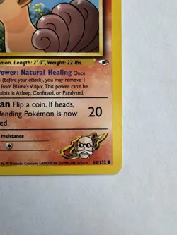 Wizards of the Coast Blaine's Vulpix 65/132 Gym Challenge Unlimited Common 40 HP - Image 4
