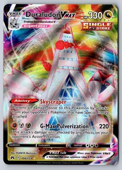 Duraludon VMAX 104/159 Holo VMAX Rare Crown Zenith Pokemon - Image 1