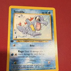 Totodile 80/111 Neo Genesis 1st Edition Regular 40 HP English Sugimori - Image 1