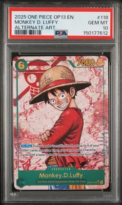 2025 ONE PIECE OP13-118 MONKEY D. LUFFY ALTERNATE ART - Image 1