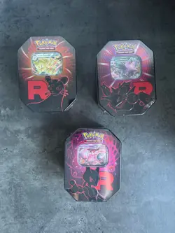 Pokemon TCG: Team Rocket Tin Destined Rivals - Set of 3 - Brand New & Sealed - Image 1