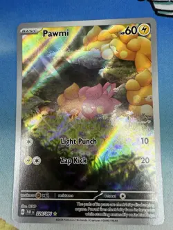 Pawmi 226/091 Illustration Secret Rare IR Paldean Fates Pokemon Card - Image 1