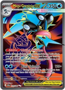 Mega Greninja ex 100/086 Ultra Rare Chaos Rising Pokemon Near Mint - Image 1
