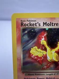Pokemon Card Rocket's Moltres Gym Heroes 12/132 Holo Unlimited Holo Rare - Image 2