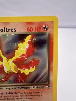 Pokemon Card Rocket's Moltres Gym Heroes 12/132 Holo Unlimited Holo Rare - Image 3