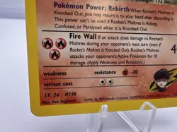Pokemon Card Rocket's Moltres Gym Heroes 12/132 Holo Unlimited Holo Rare - Image 4