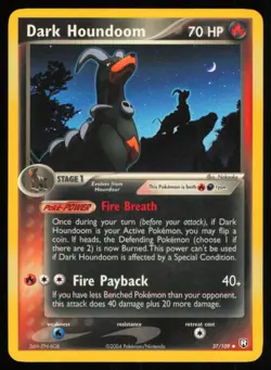2004 EX - TEAM ROCKET RETURNS DARK HOUNDOOM STAGE 1/UNCOMMON #37 - Image 1
