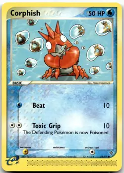 Corphish 54/97 Common Dragon Pokemon E-Reader Near Mint - Image 1