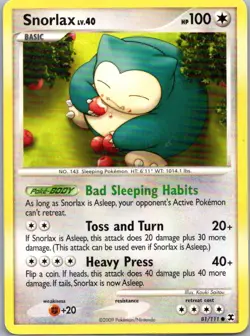 Snorlax 81/111 Rising Rivals Common Pokemon - Image 1